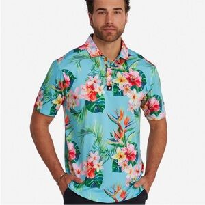 Bad Birdie Men’s Tropics Golf Polo - size Large